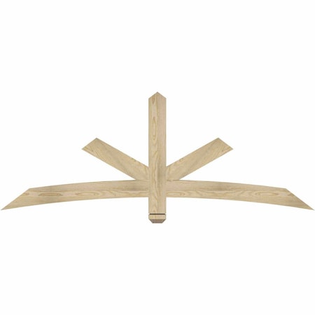 Ekena Millwork Alberta Rough Sawn Timber Gable Bracket, Douglas Fir, 72"W x 27"H x 2"D x 4"F, 9/12 Pitch GBW072X27X0204ALB00RDF